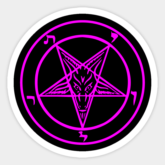 Pink Baphomet Sticker by RainingSpiders